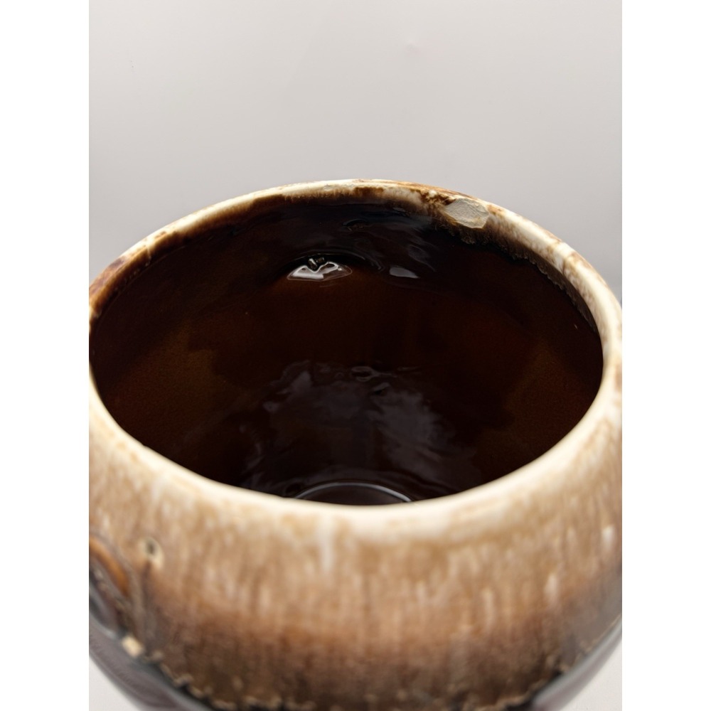 VTG McCoy Brown Drip Glaze Pottery Cookie Crock with Lid 8in Tall USA Made MCM - Picture 9 of 16